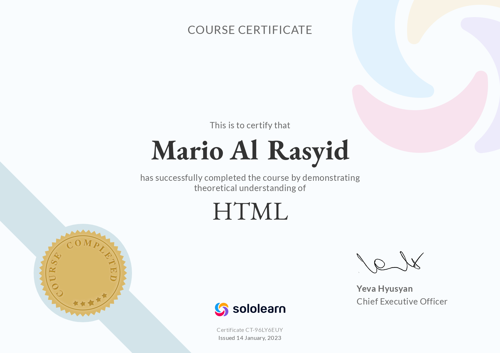 Certificate